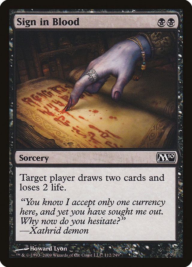 Sign in Blood [Magic 2010] - PCA Designer Toys