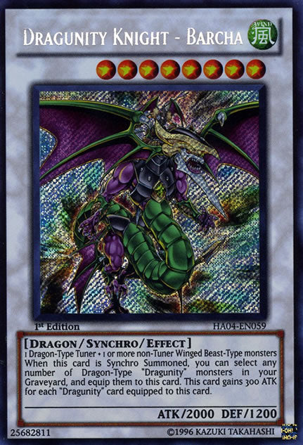 Dragunity Knight - Barcha [HA04-EN059] Secret Rare - PCA Designer Toys