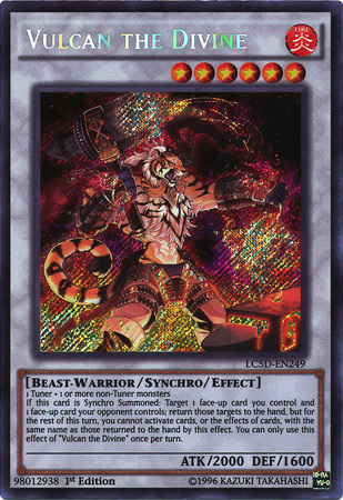 Vulcan the Divine [LC5D-EN249] Secret Rare - PCA Designer Toys