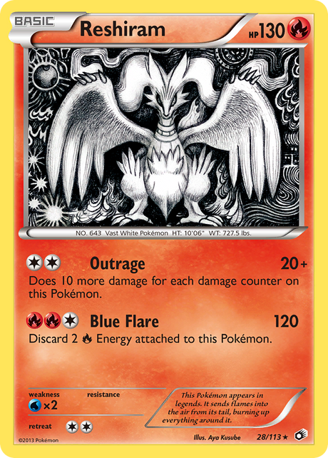 Reshiram (28/113) [Black & White: Legendary Treasures] - PCA Designer Toys
