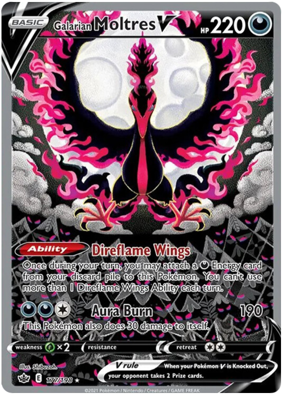Galarian Moltres V (177/198) [Sword & Shield: Chilling Reign] - PCA Designer Toys