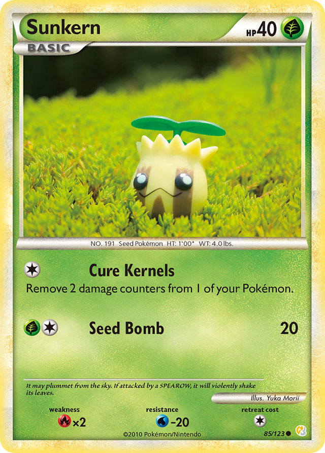 Sunkern (85/123) [HeartGold & SoulSilver: Base Set] - PCA Designer Toys