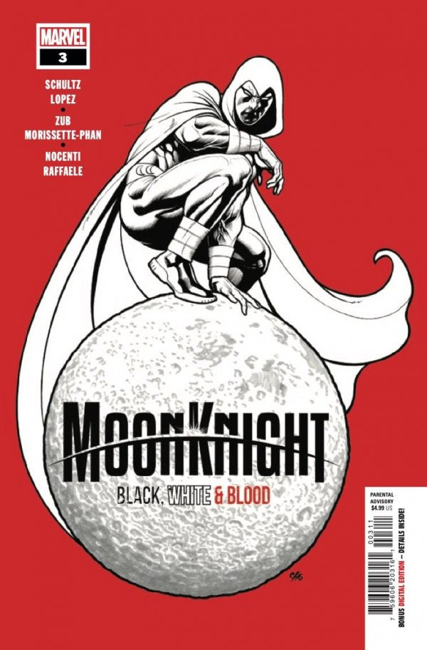 Moon Knight: Black, White & Blood #3 Main Cover